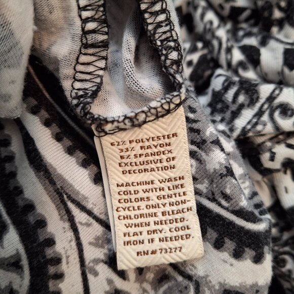 Sonoma Beachy Maxi Geometric Print Cool Stretchy Dress Elastic Waist Size S - Picture 7 of 8